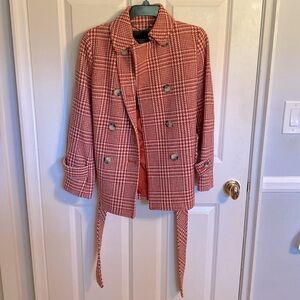 Talbots red pea coat - new!